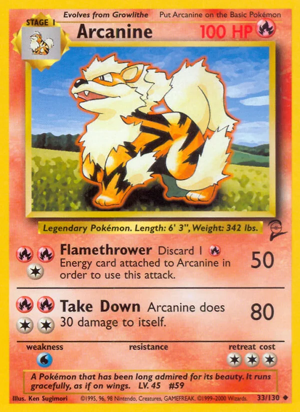 Arcanine Pokemon card