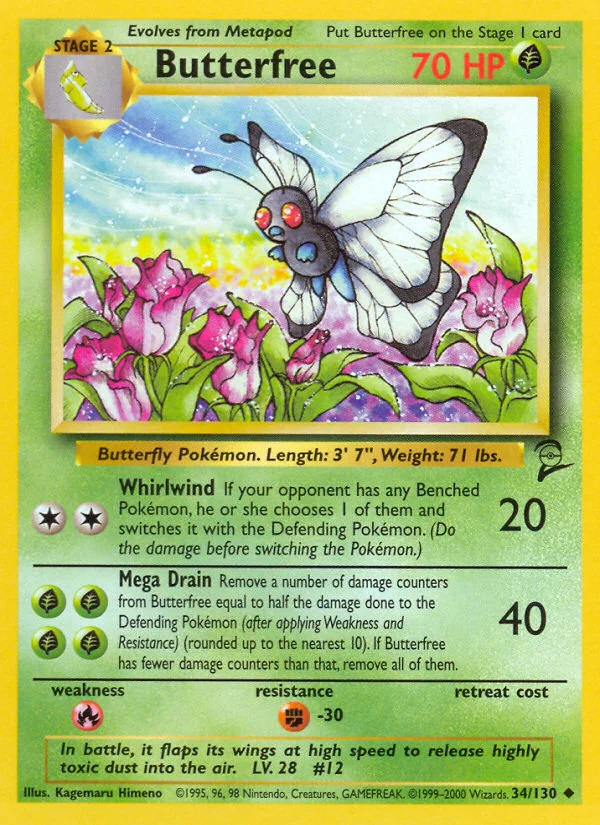 Butterfree Pokemon card