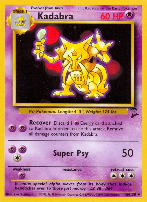 Kadabra Pokemon card