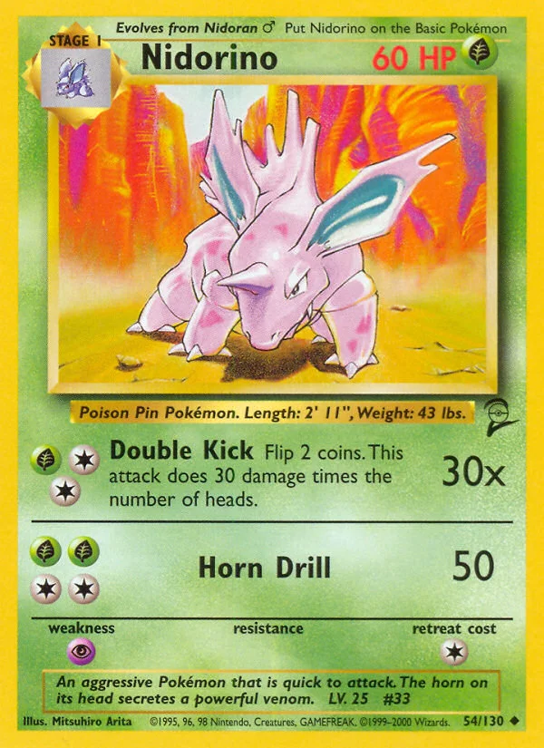 Nidorino Pokemon card