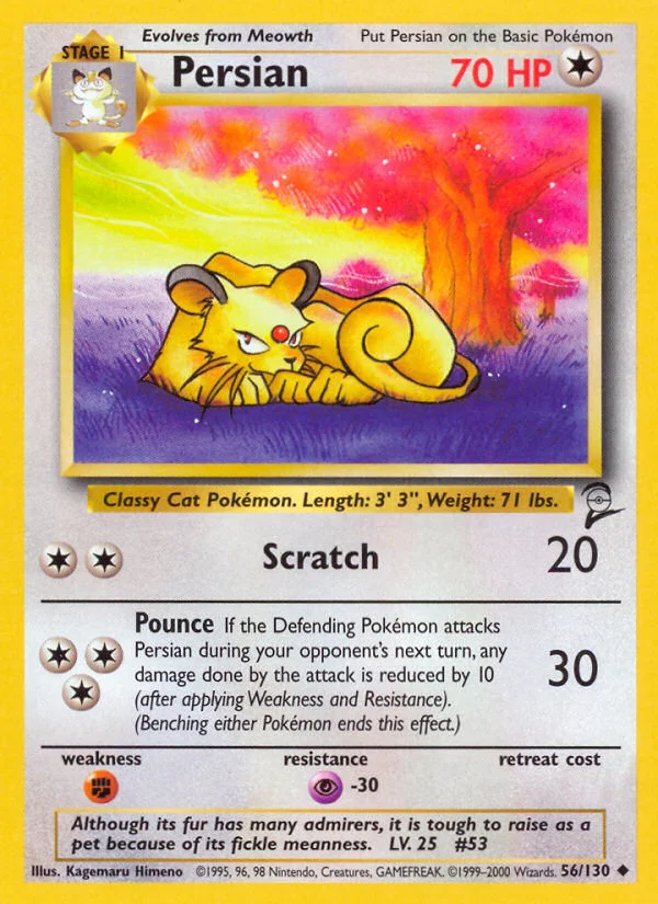 Persian Pokemon card