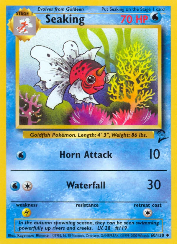 Seaking Pokemon card
