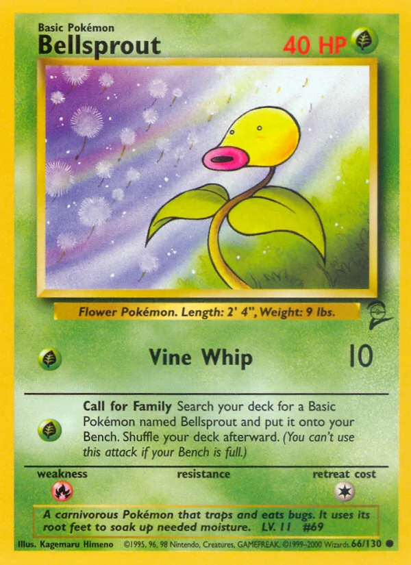 Bellsprout Pokemon card