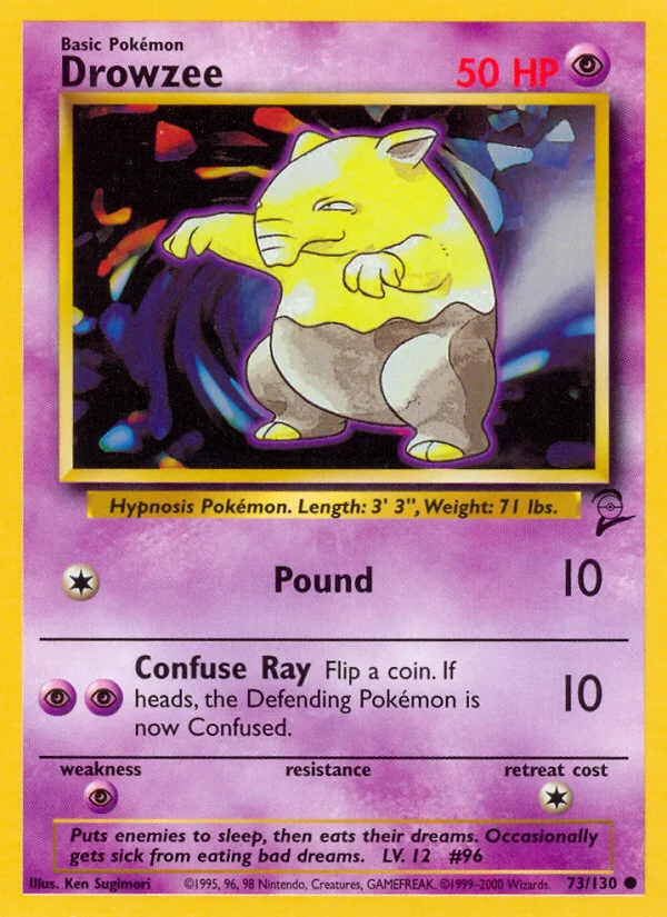 Drowzee Pokemon card
