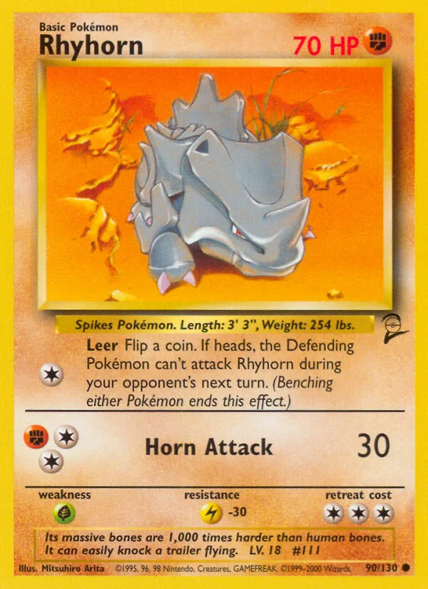 Rhyhorn Pokemon card
