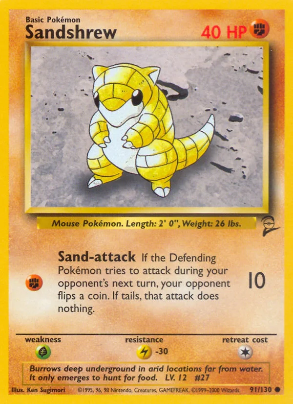 Sandshrew Pokemon card