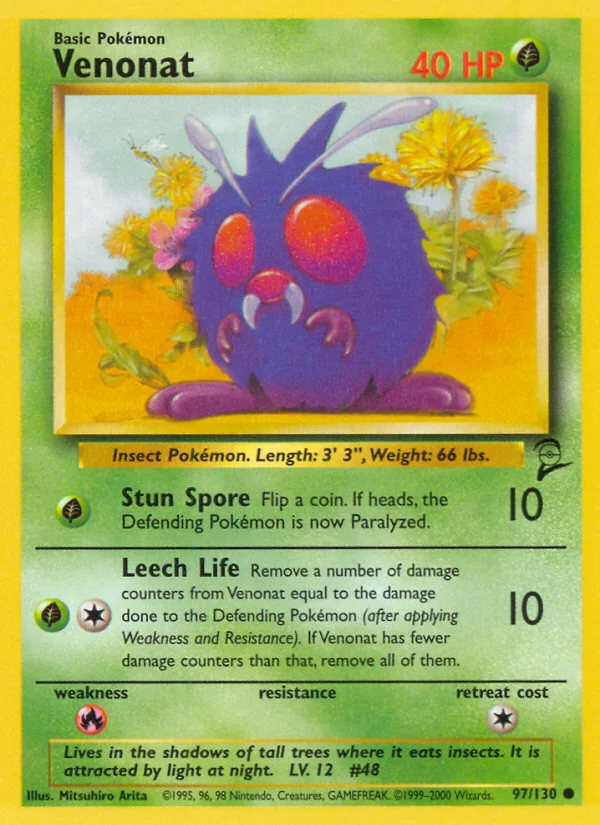 Venonat Pokemon card