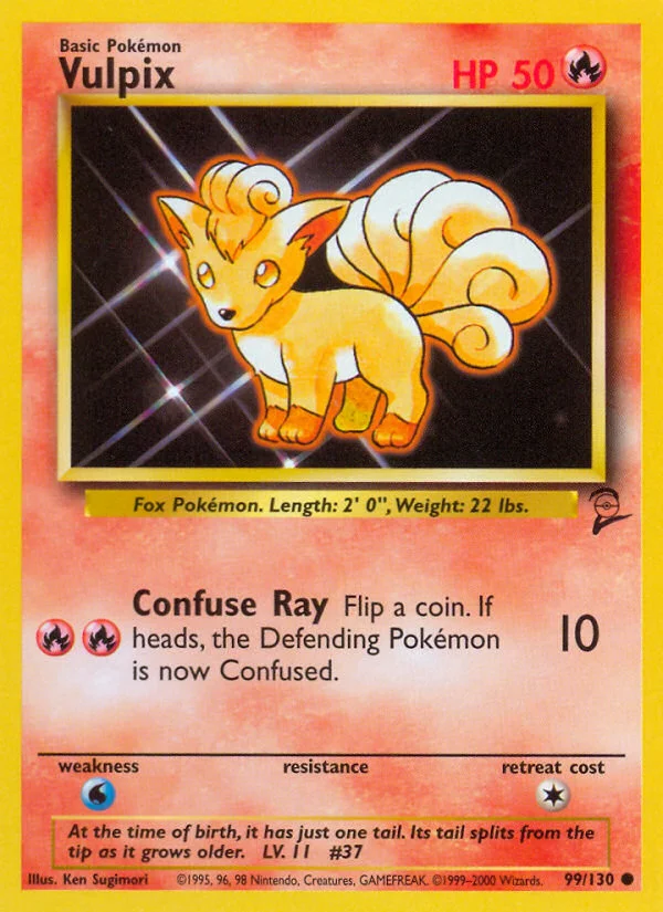 Vulpix Pokemon card