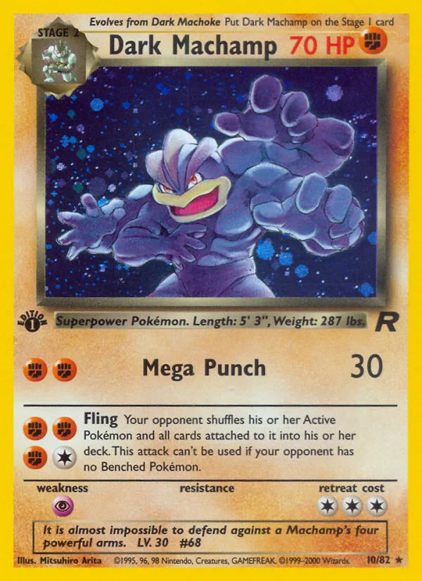 Dark Machamp Pokemon card
