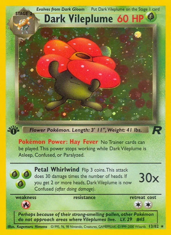 Dark Vileplume Pokemon card