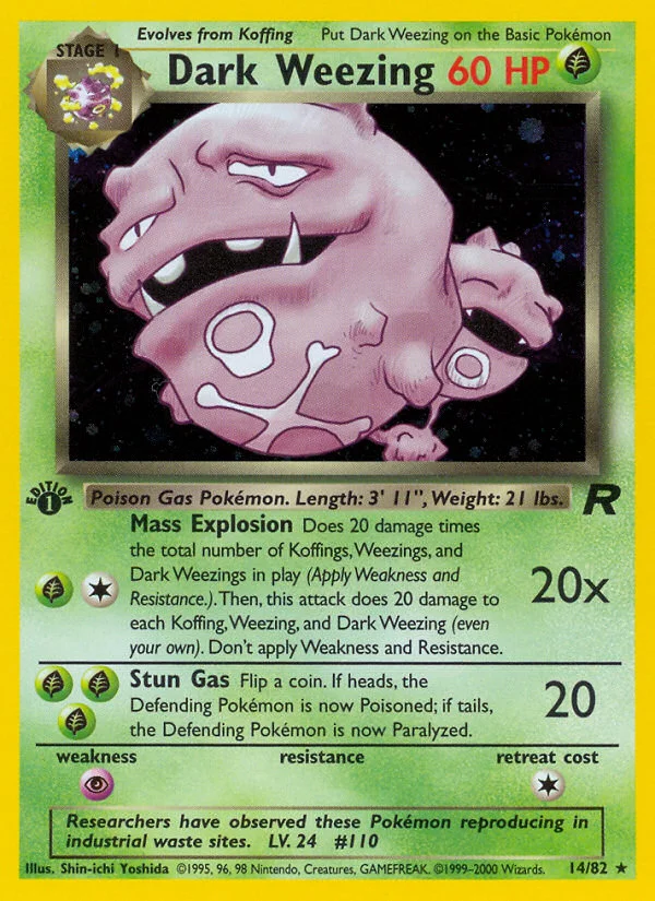 Dark Weezing Pokemon card