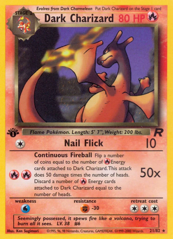 Dark Charizard Pokemon card