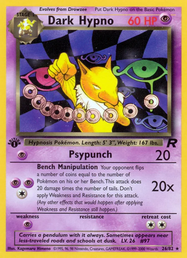 Dark Hypno Pokemon card