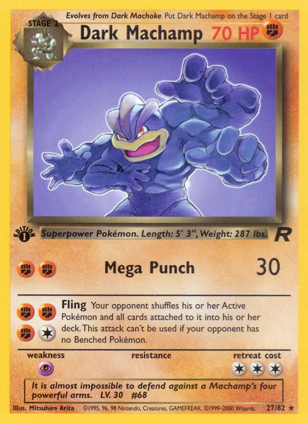 Dark Machamp Pokemon card