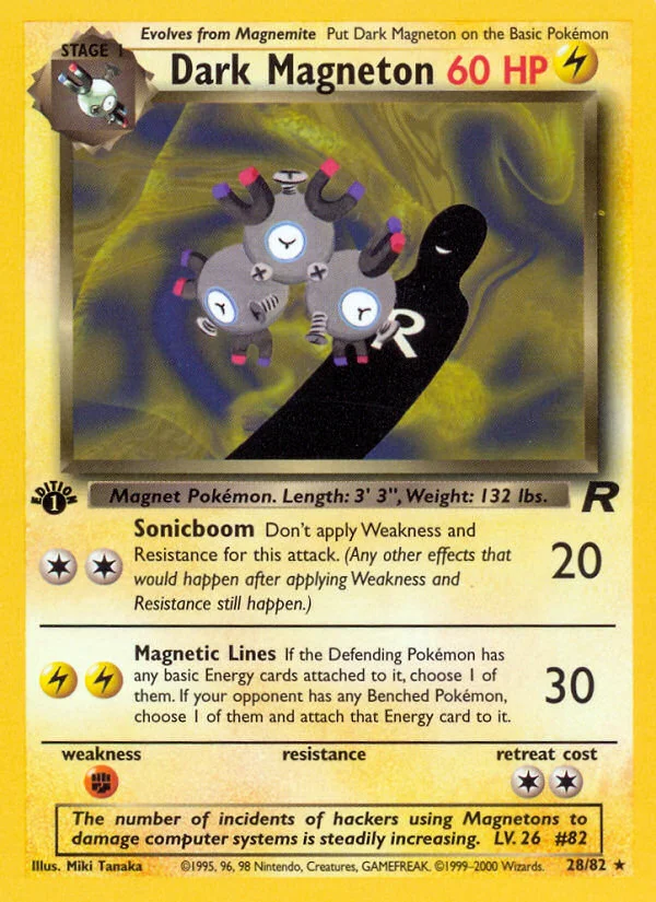 Dark Magneton Pokemon card