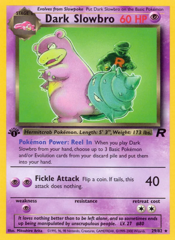 Dark Slowbro Pokemon card