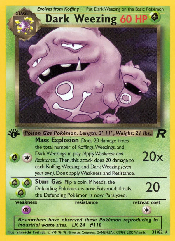 Dark Weezing Pokemon card