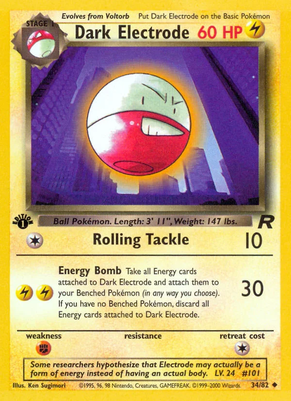 Dark Electrode Pokemon card