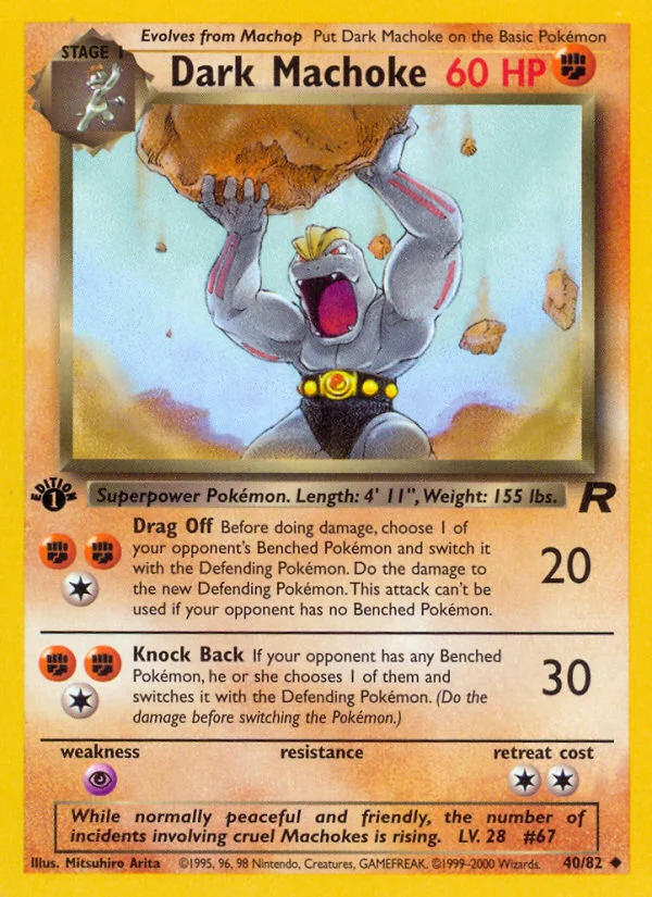Dark Machoke Pokemon card
