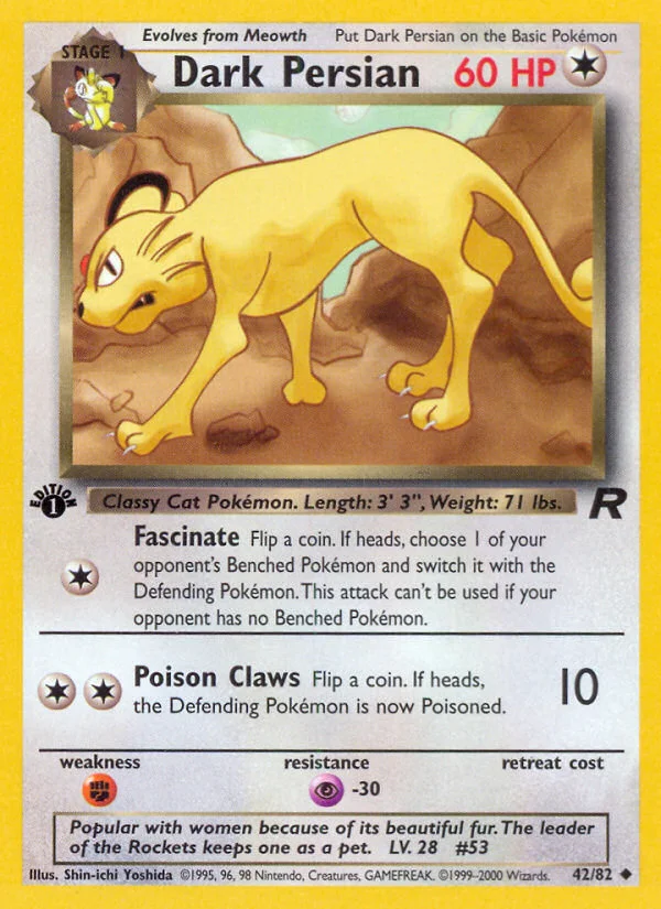 Dark Persian Pokemon card