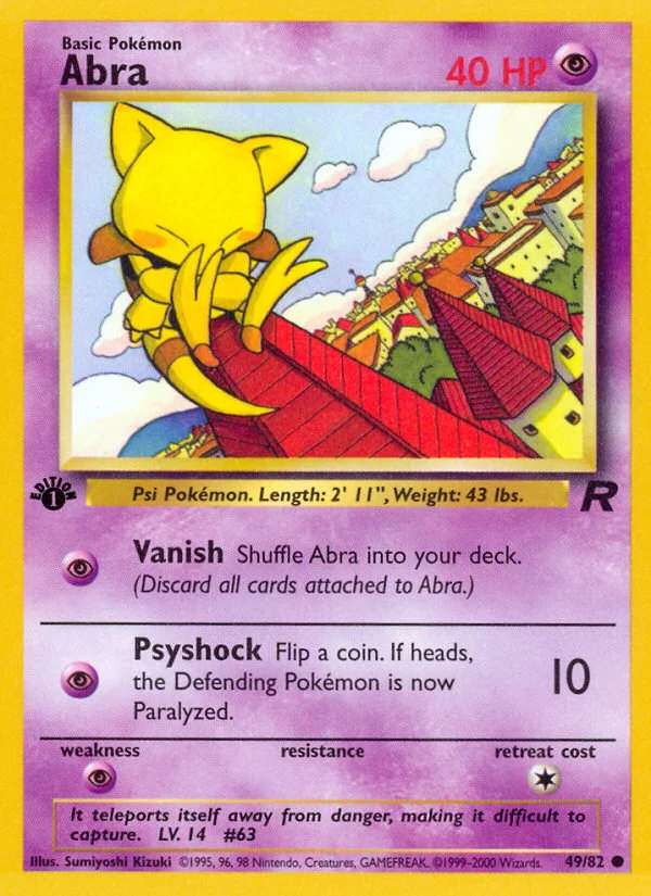 Abra Pokemon card