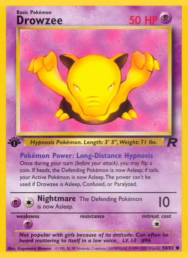 Drowzee Pokemon card