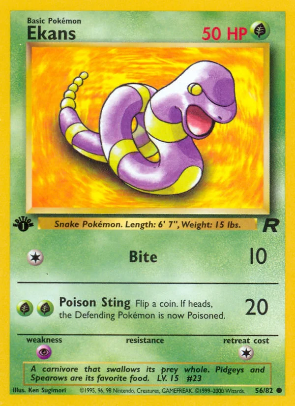 Ekans Pokemon card