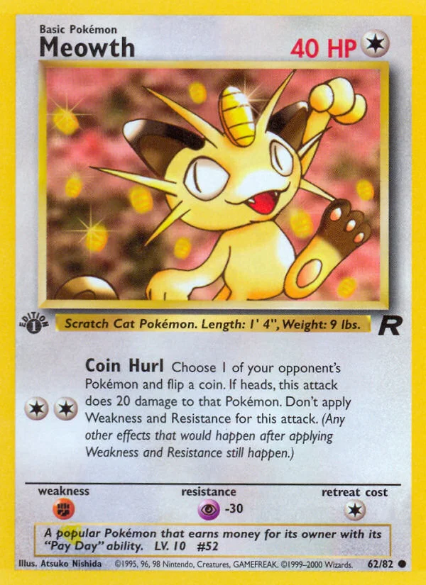 Meowth Pokemon card