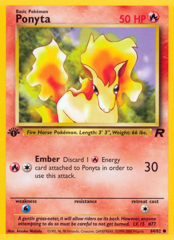 Ponyta Pokemon card