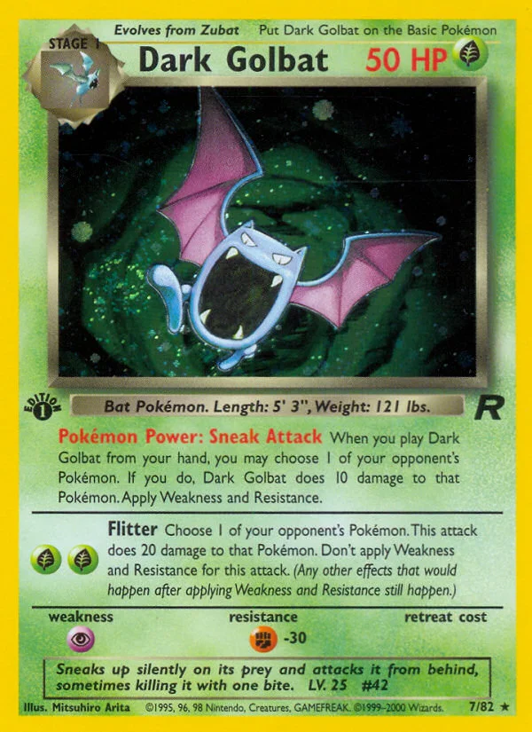 Dark Golbat Pokemon card