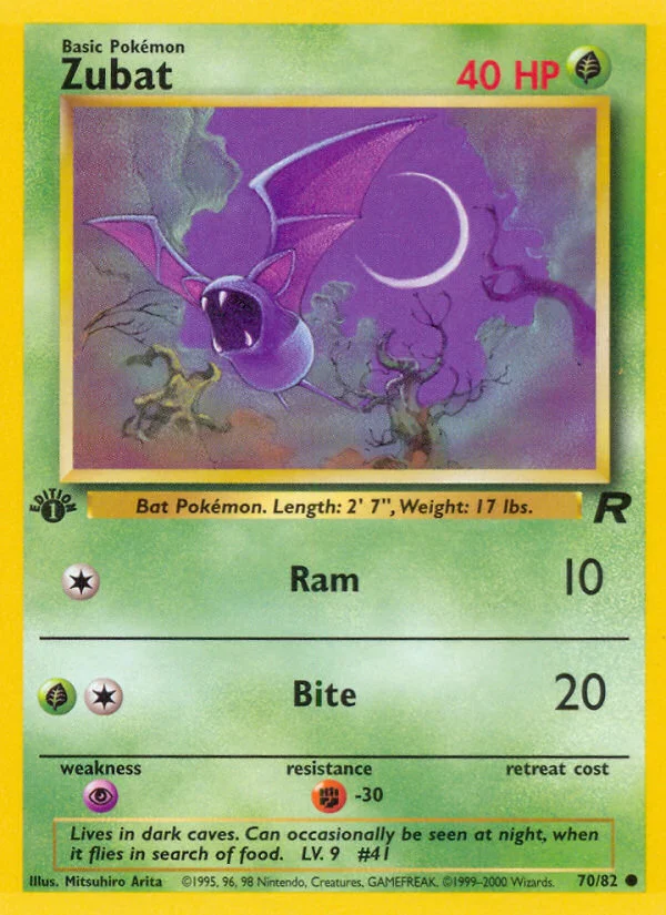 Zubat Pokemon card