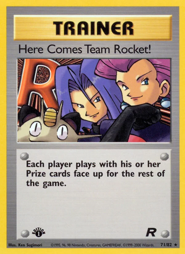 Here Comes Team Rocket! Pokemon card