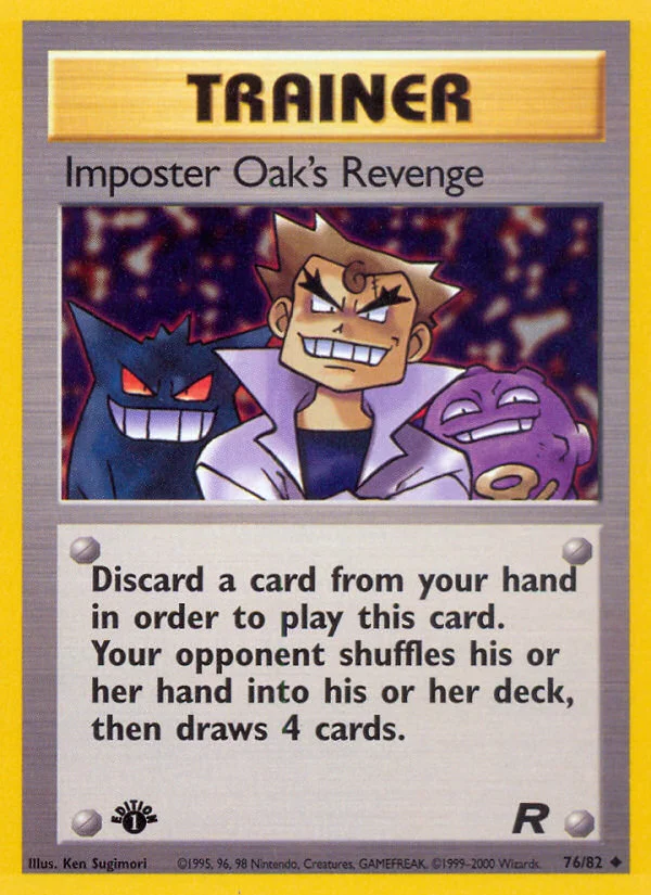 Imposter Oak's Revenge Pokemon card