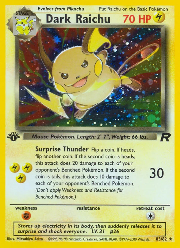 Dark Raichu Pokemon card