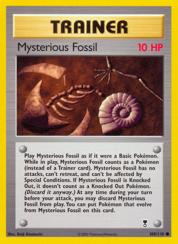 Mysterious Fossil Pokemon card