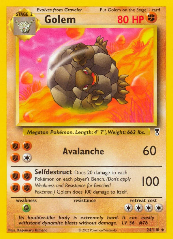 Golem Pokemon card