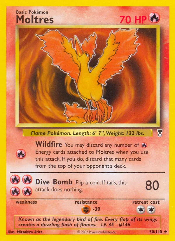 Moltres Pokemon card