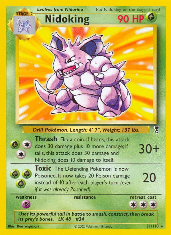 Nidoking Pokemon card