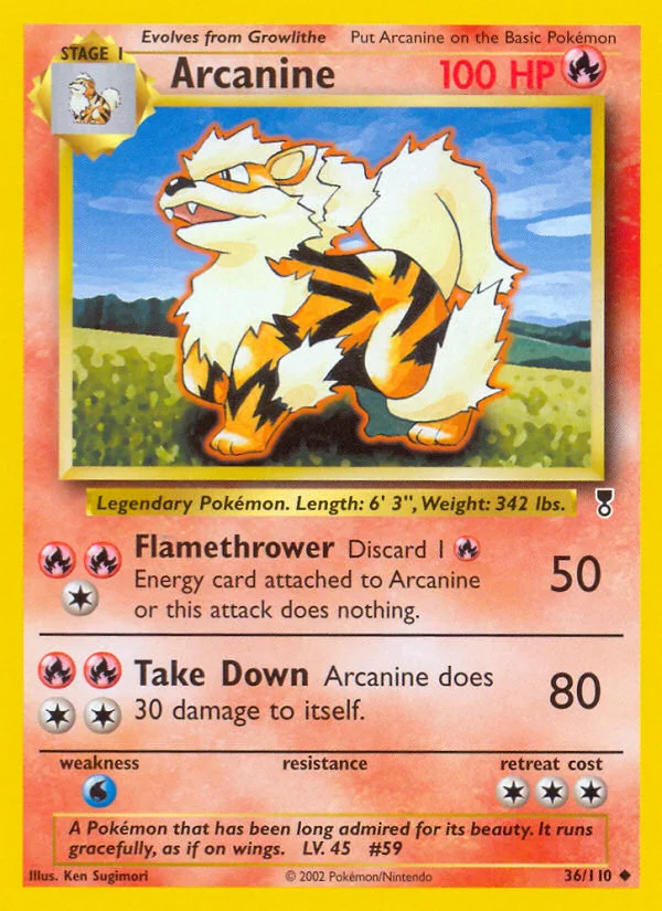 Arcanine Pokemon card