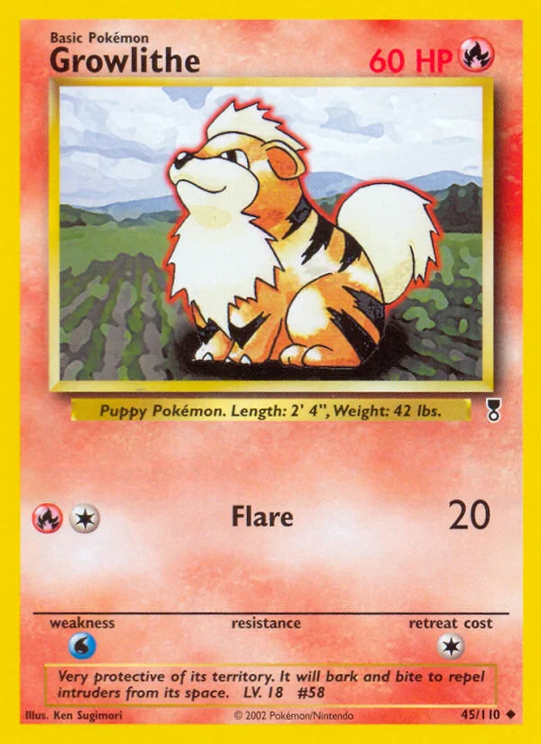 Growlithe Pokemon card