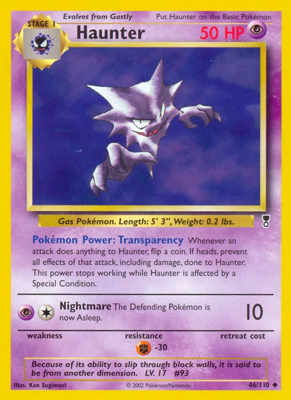 Haunter Pokemon card