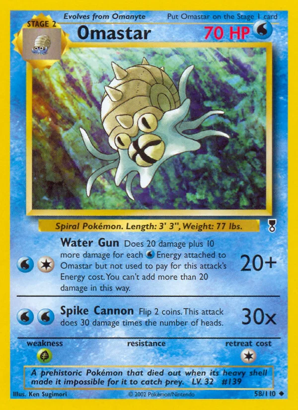 Omastar Pokemon card