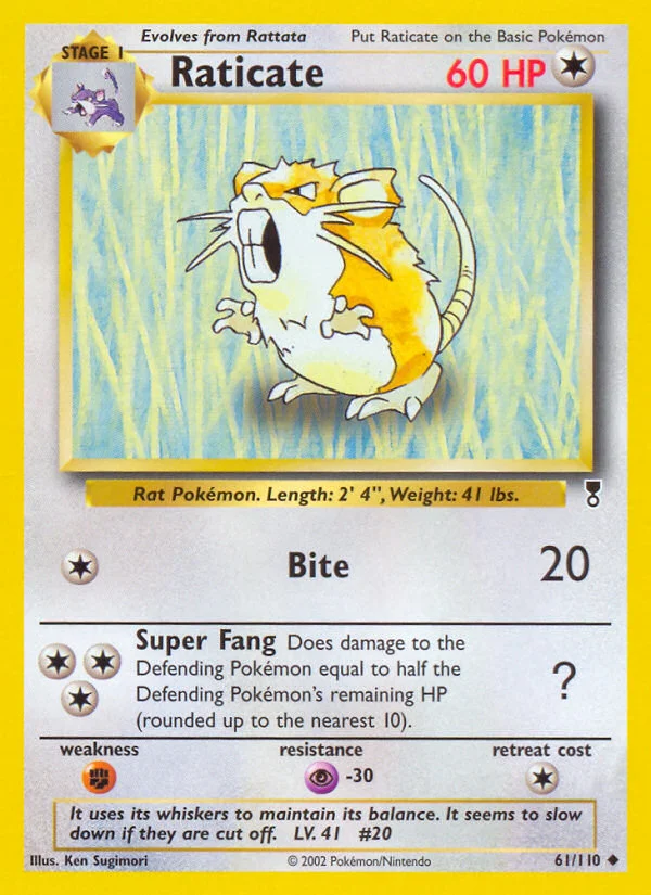 Raticate Pokemon card