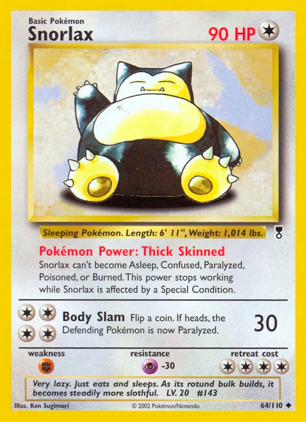 Snorlax Pokemon card