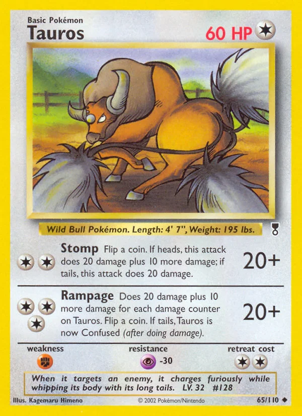 Tauros Pokemon card