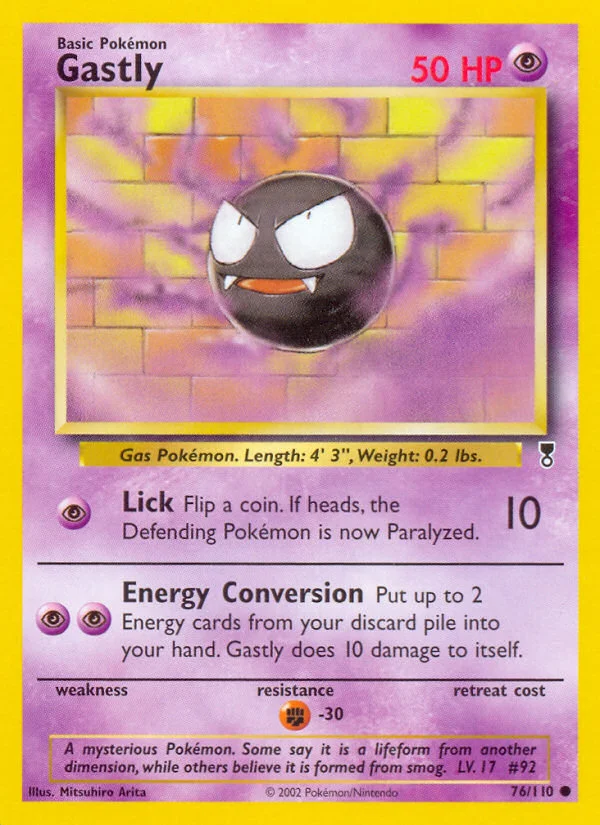Gastly Pokemon card