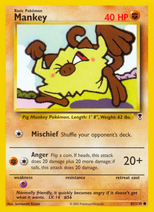 Mankey Pokemon card