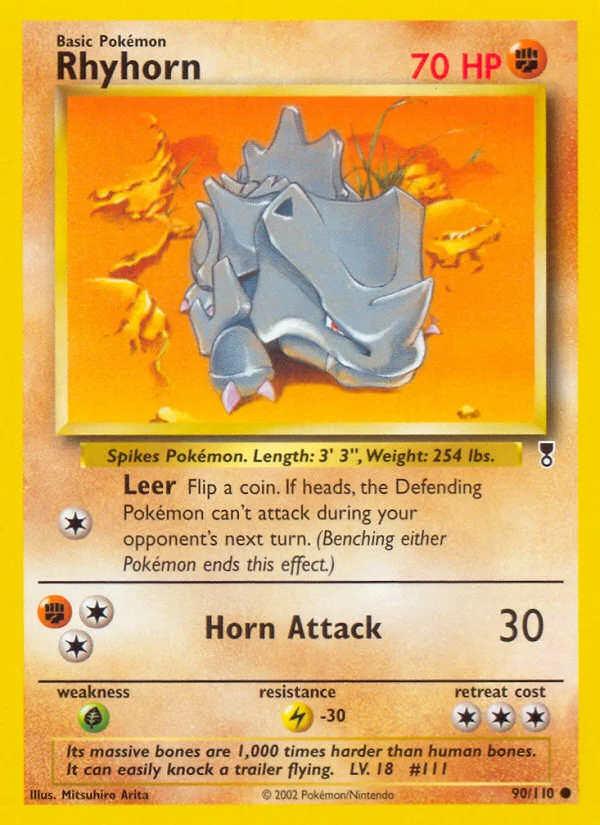 Rhyhorn Pokemon card