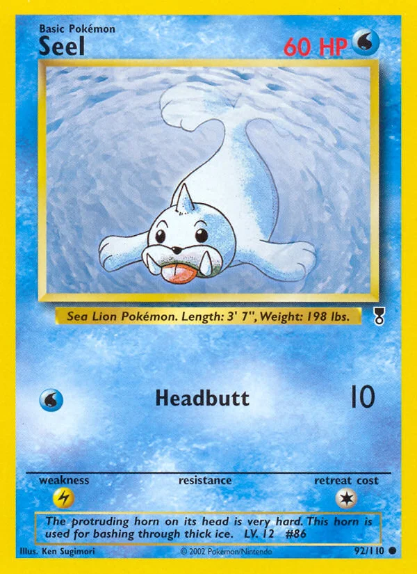 Seel Pokemon card