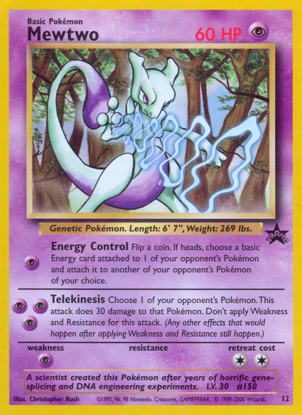 Mewtwo Pokemon card
